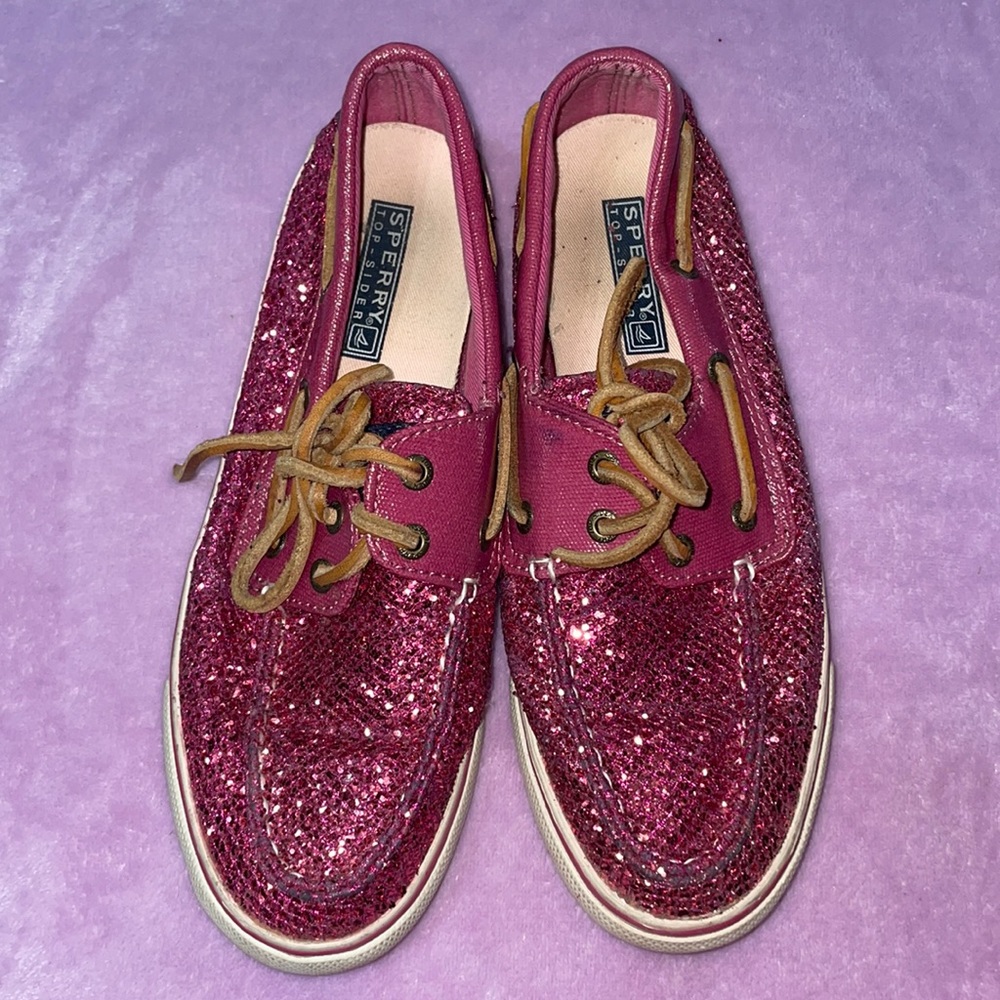Pink Glitter Sperry’s